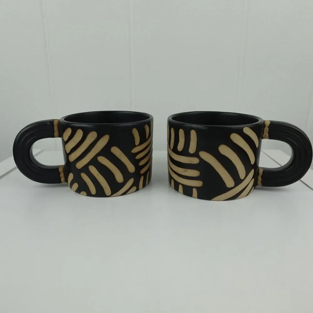 West Elm Ceramic Stoneware 2 Piece Mug Set